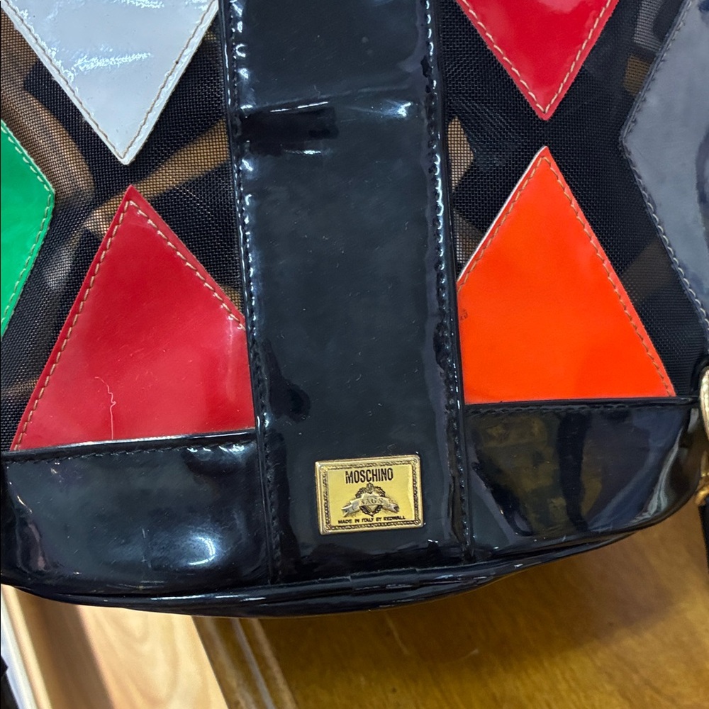 Moschino Multicolor Diamond Pattern Backpack - image 8